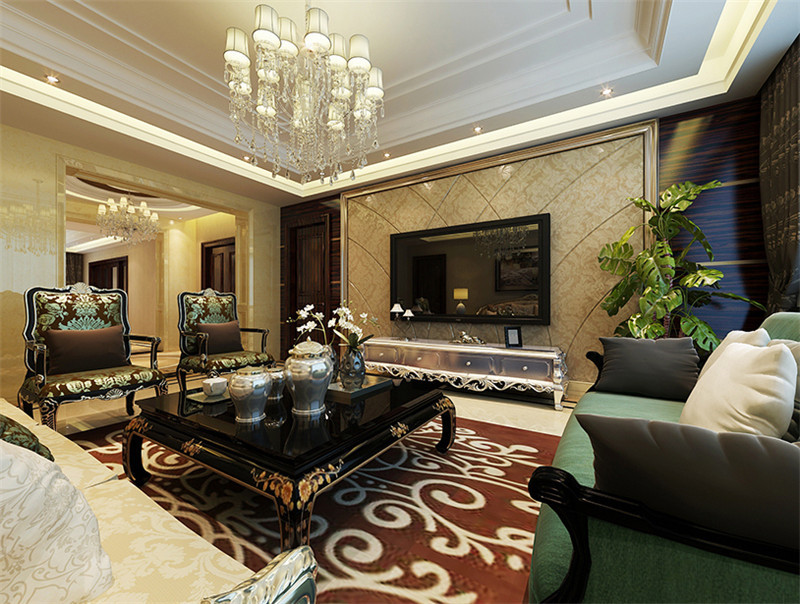 金地濱河國(guó)際105平米「輕奢風(fēng)格」實(shí)景圖(三)